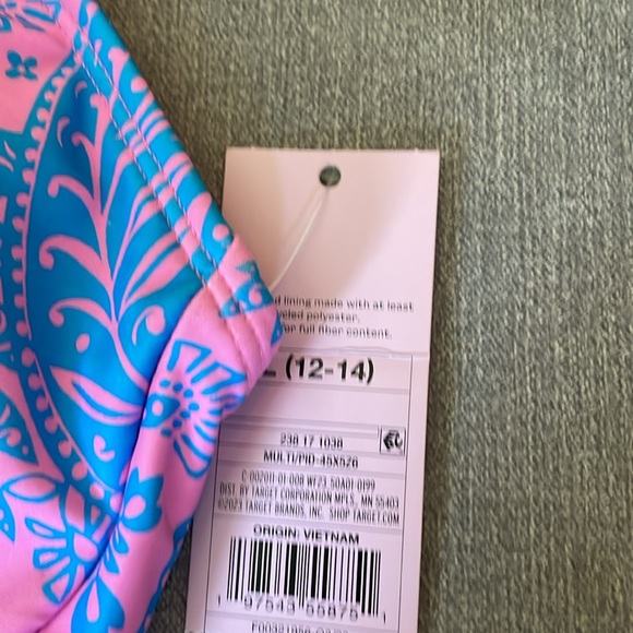 Wild Fable Women’s Blue and Pink Paisley Bikini Top - Picture 4 of 4